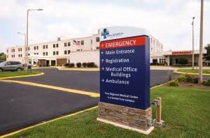 a sign on the side of a road